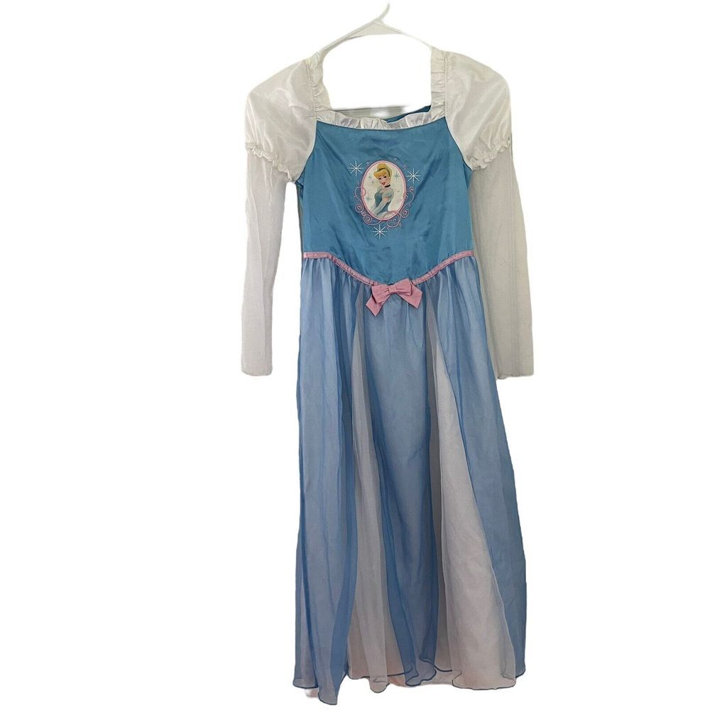 Disney Store Cinderella Princess Costume Dress Size 7/8 Blue Halloween‎ Girls